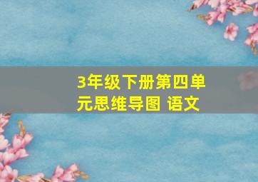 3年级下册第四单元思维导图 语文